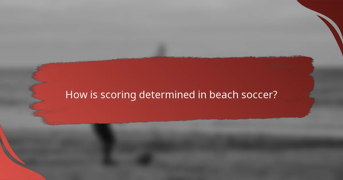 How is scoring determined in beach soccer?