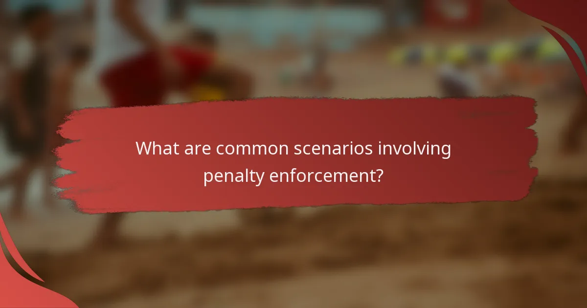 What are common scenarios involving penalty enforcement?